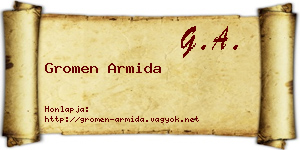 Gromen Armida névjegykártya